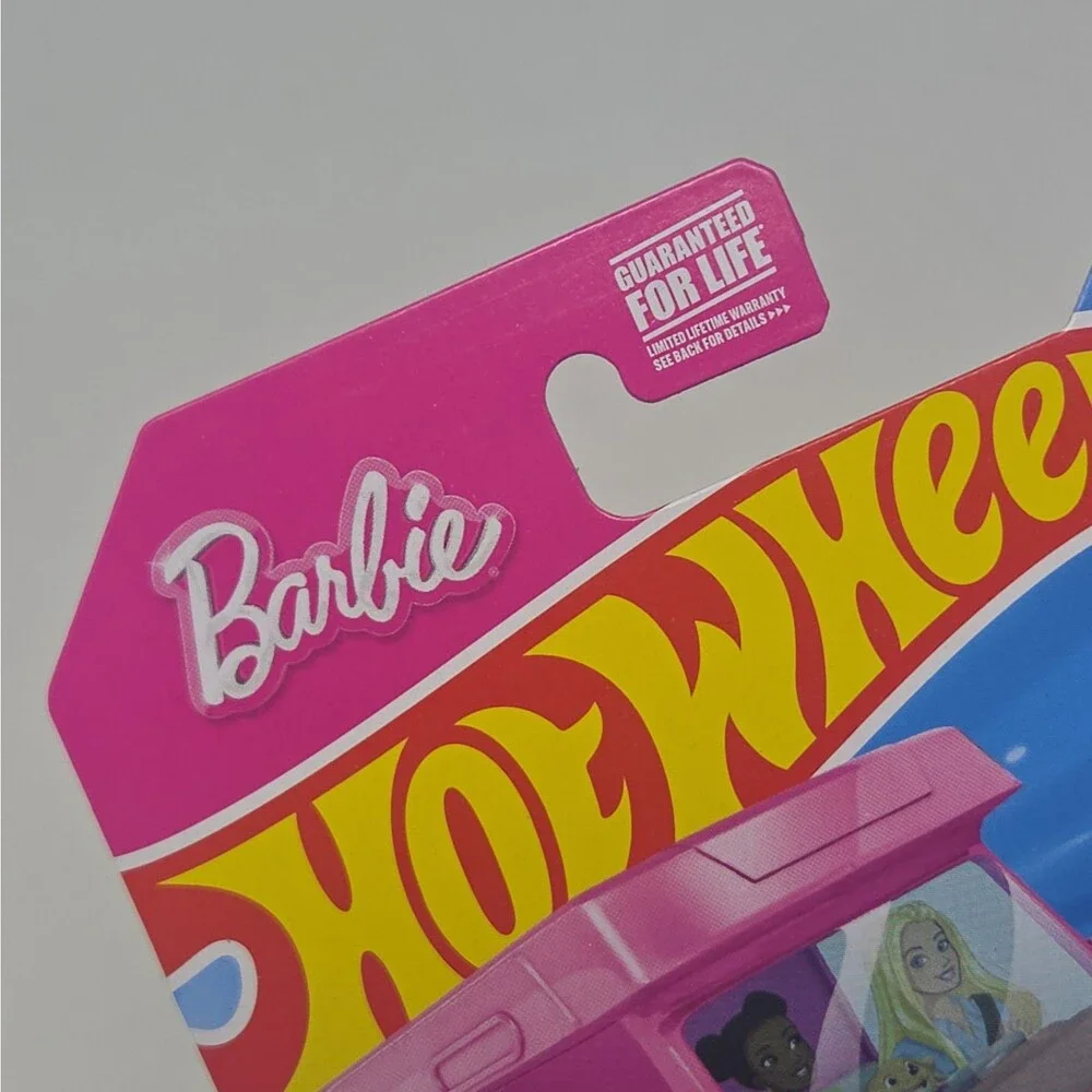 Hot Wheels Lot 2 Barbie Pink Van 1/5 Special Feature • Mattel Die‑Cast Sealed